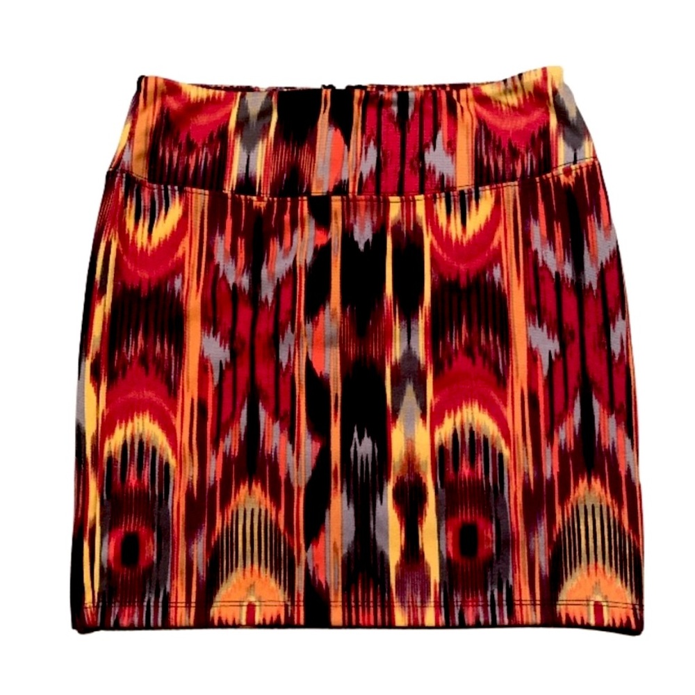 Colorful Tribal Print Mini Skirt